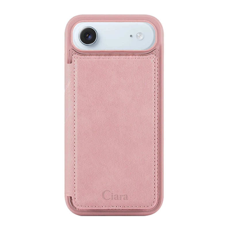 iPhoneケース カード収納付きバックフリップ手帳型ケース ロゴ