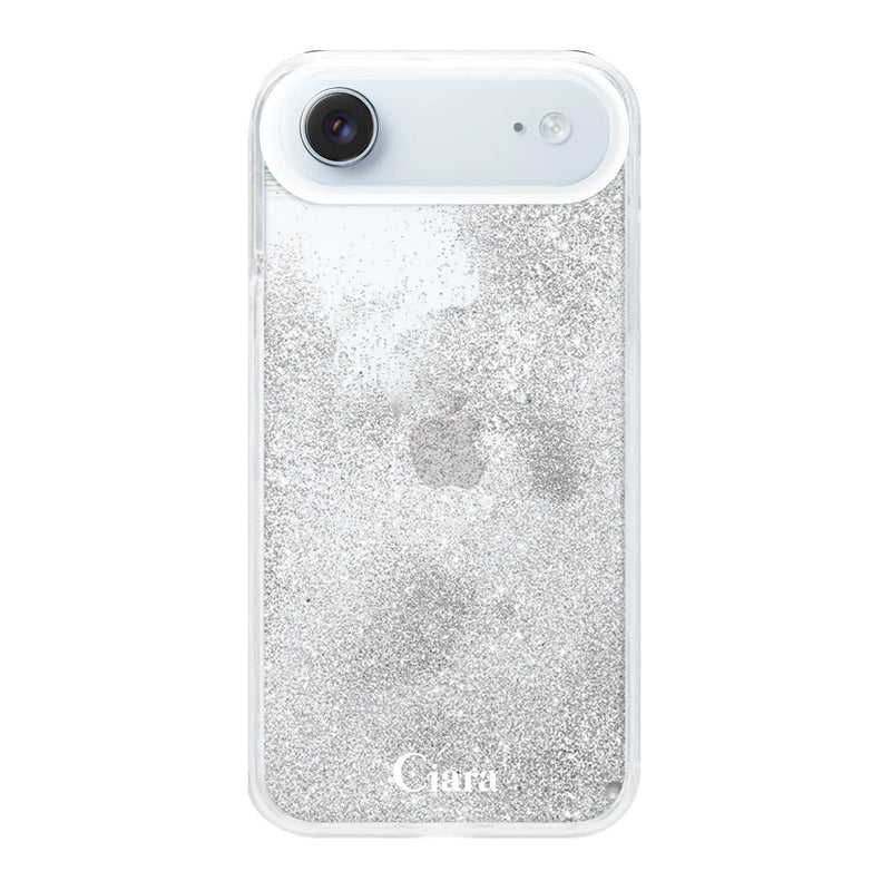 iPhoneケース グリッター オイルクリアケース ロゴ