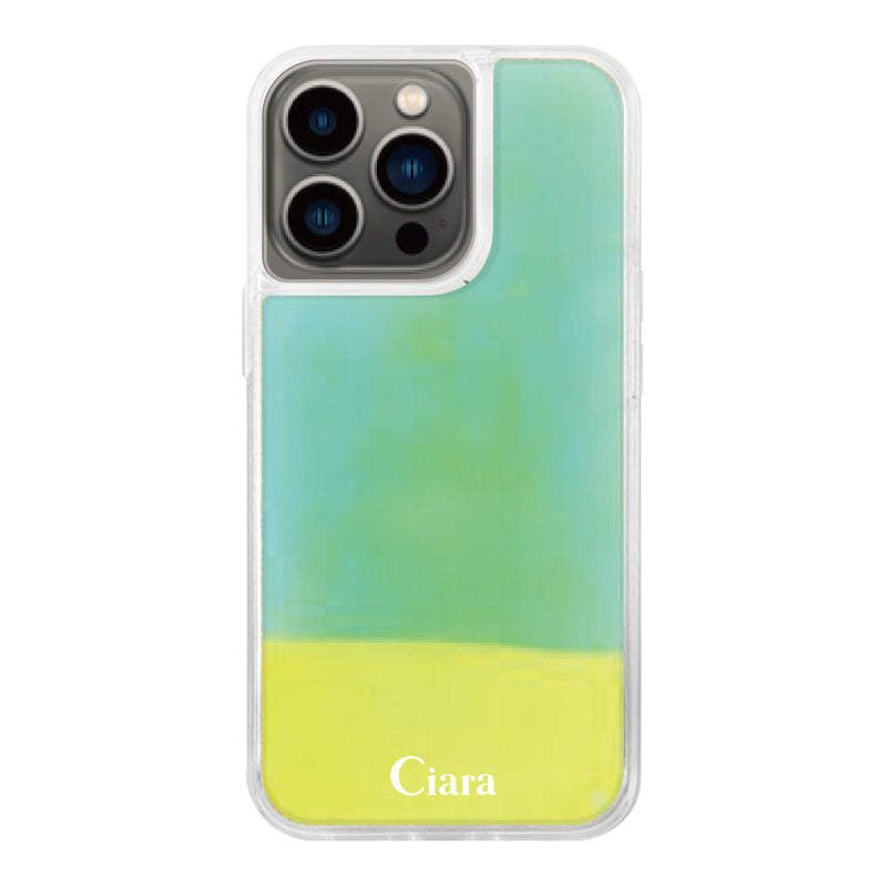 iPhoneケース ネオンサンド オイルケース ロゴ