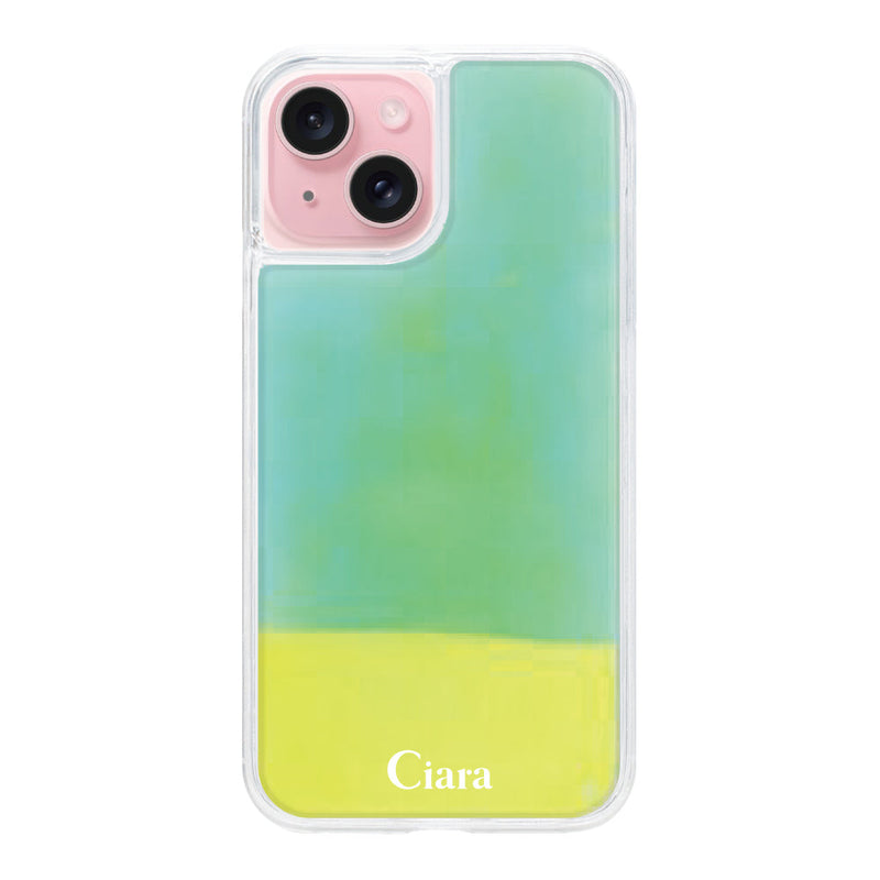 iPhoneケース ネオンサンド オイルケース ロゴ