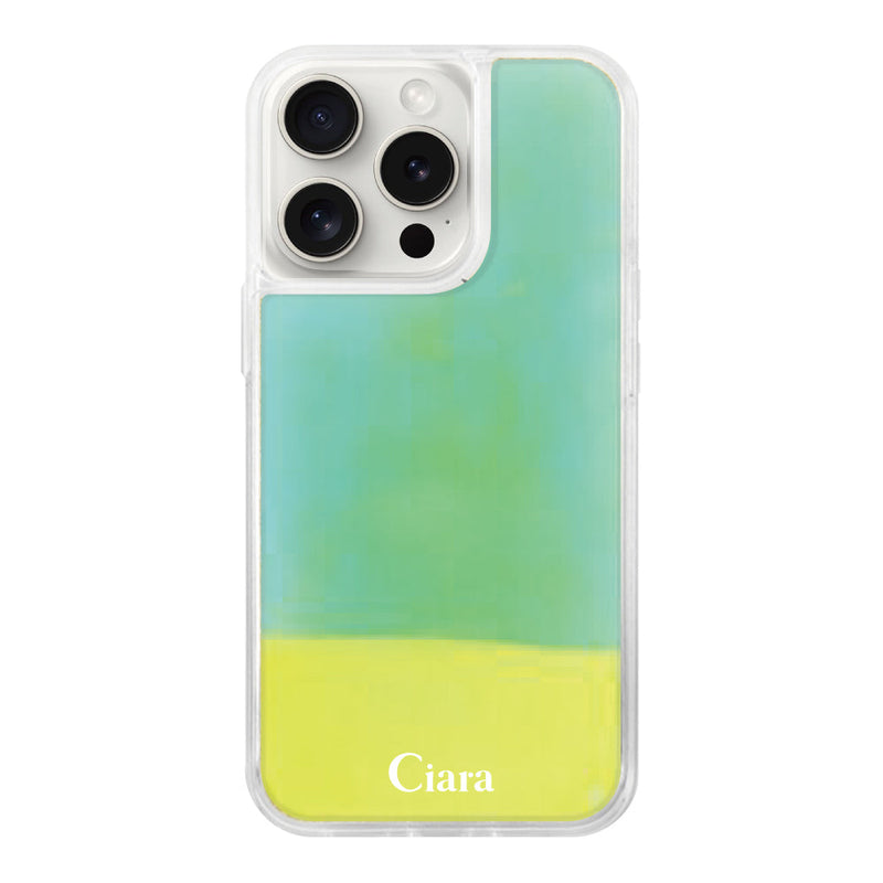 iPhoneケース ネオンサンド オイルケース ロゴ