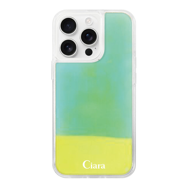 iPhoneケース ネオンサンド オイルケース ロゴ