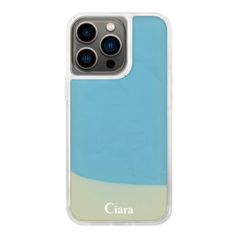 iPhoneケース ネオンサンド オイルケース ロゴ