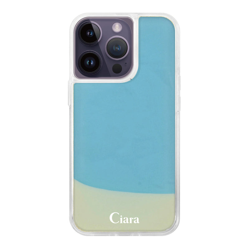 iPhoneケース ネオンサンド オイルケース ロゴ