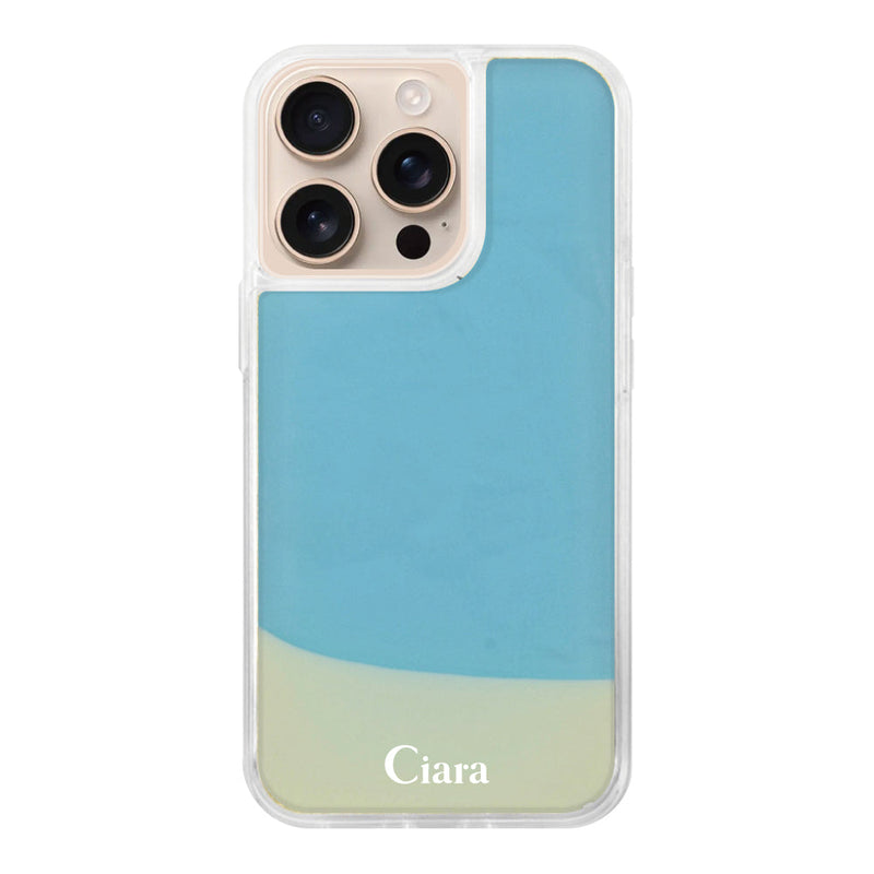 iPhoneケース ネオンサンド オイルケース ロゴ