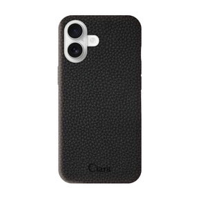 iPhoneケース ペブルグレイン PUレザーケース ロゴ