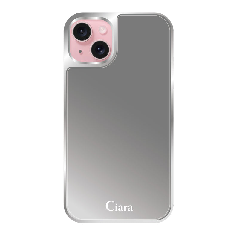 iPhoneケース ミラーシルバーバンパー ミラー付きケース ロゴ