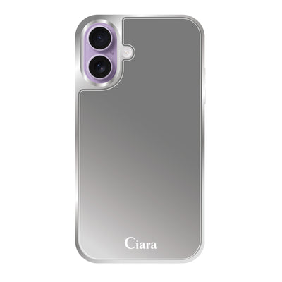 iPhoneケース ミラーシルバーバンパー ミラー付きケース ロゴ
