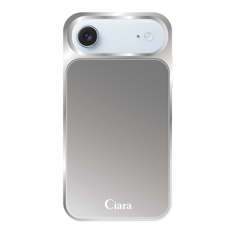 iPhoneケース ミラーシルバーバンパー ミラー付きケース ロゴ
