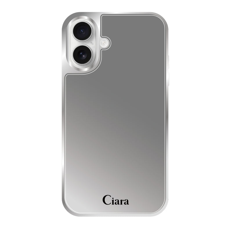 iPhoneケース ミラーシルバーバンパー ミラー付きケース ロゴ