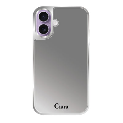 iPhoneケース ミラーシルバーバンパー ミラー付きケース ロゴ
