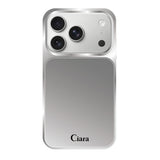 iPhone17Pro ミラーバンパー ミラー付きケース ロゴ ブラック