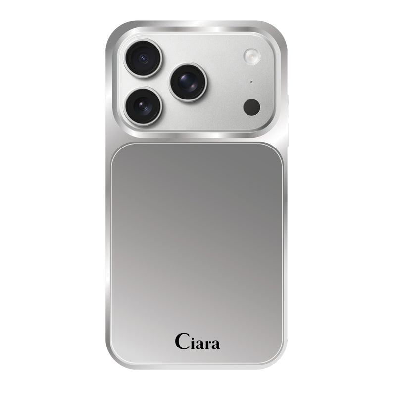 iPhoneケース ミラーシルバーバンパー ミラー付きケース ロゴ