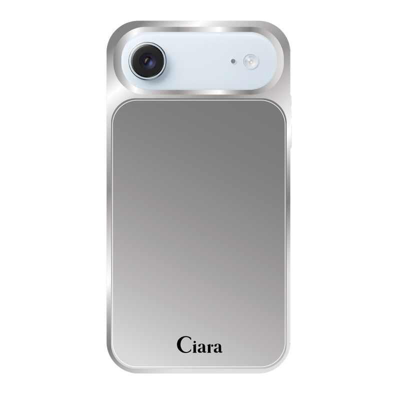 iPhoneケース ミラーシルバーバンパー ミラー付きケース ロゴ