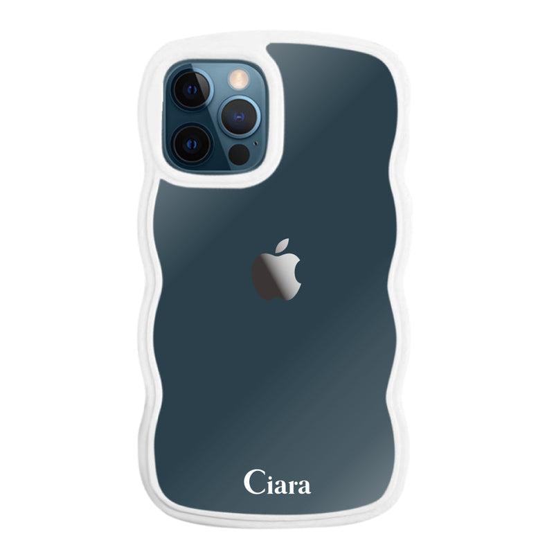 iPhoneケース ウェーブフレーム クリアケース ロゴ