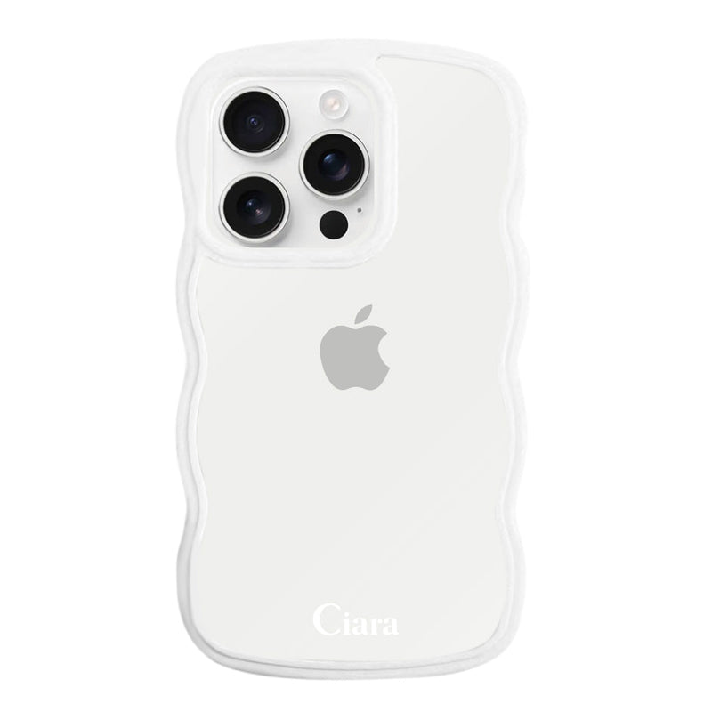 iPhoneケース ウェーブフレーム クリアケース ロゴ
