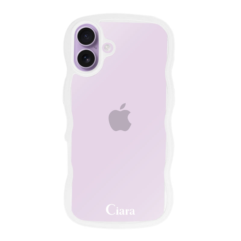 iPhoneケース ウェーブフレーム クリアケース ロゴ