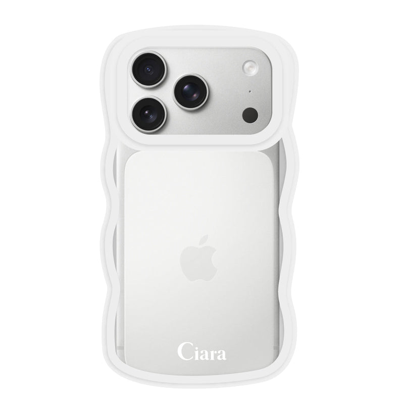 iPhoneケース ウェーブフレーム クリアケース ロゴ