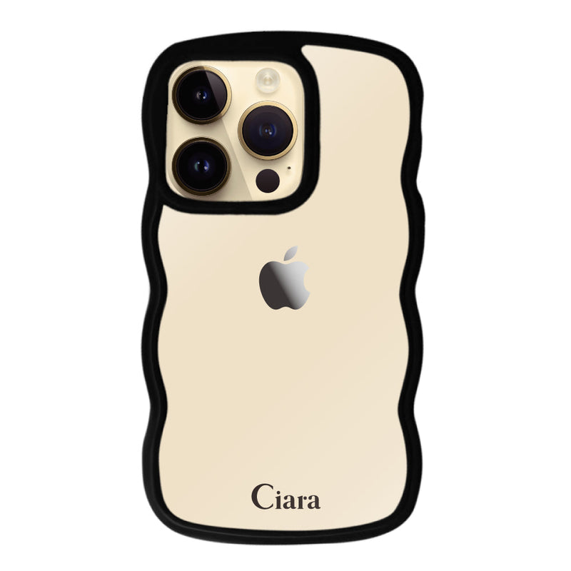 iPhoneケース ウェーブフレーム クリアケース ロゴ
