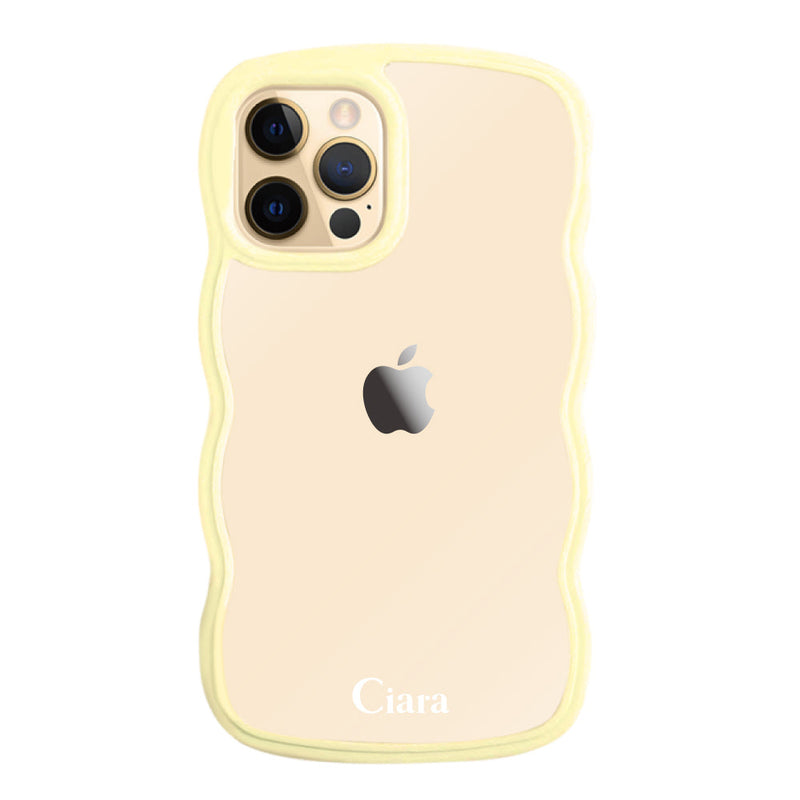 iPhoneケース ウェーブフレーム クリアケース ロゴ