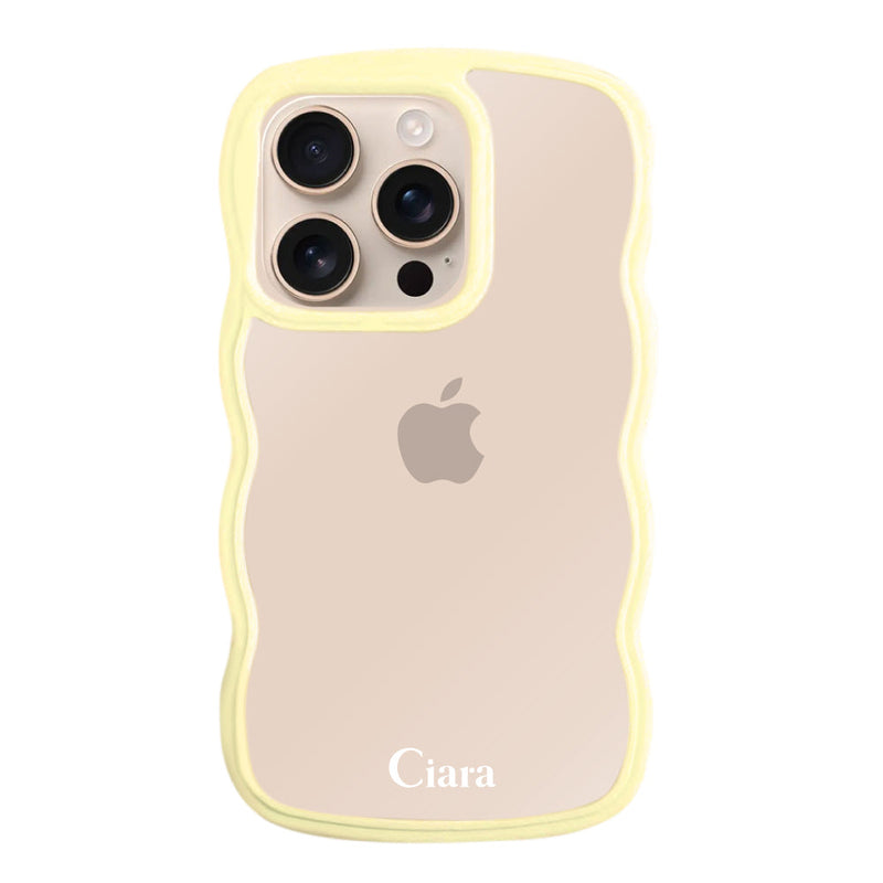 iPhoneケース ウェーブフレーム クリアケース ロゴ