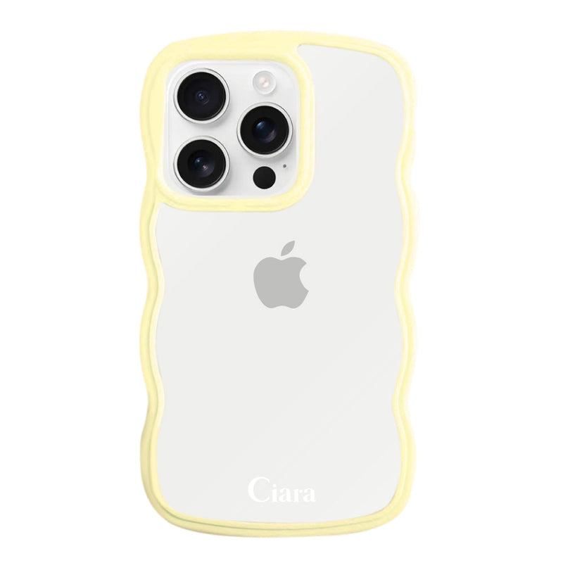 iPhoneケース ウェーブフレーム クリアケース ロゴ