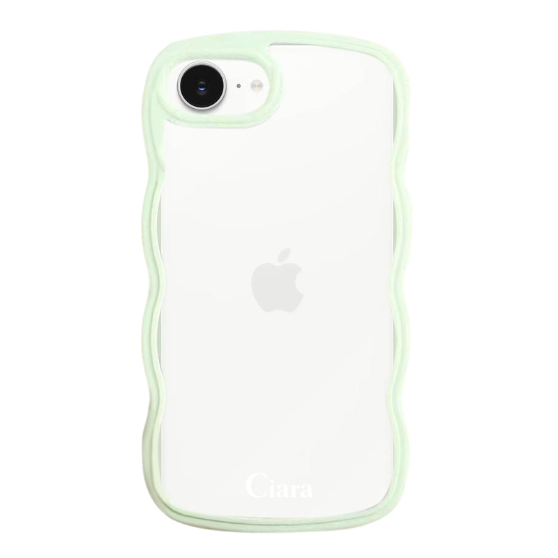 iPhoneケース ウェーブフレーム クリアケース ロゴ