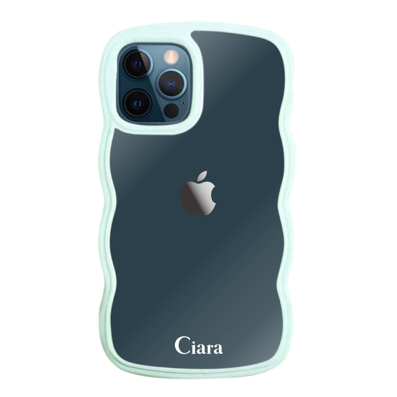 iPhoneケース ウェーブフレーム クリアケース ロゴ