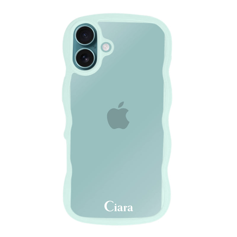 iPhoneケース ウェーブフレーム クリアケース ロゴ