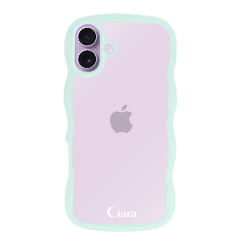 iPhoneケース ウェーブフレーム クリアケース ロゴ