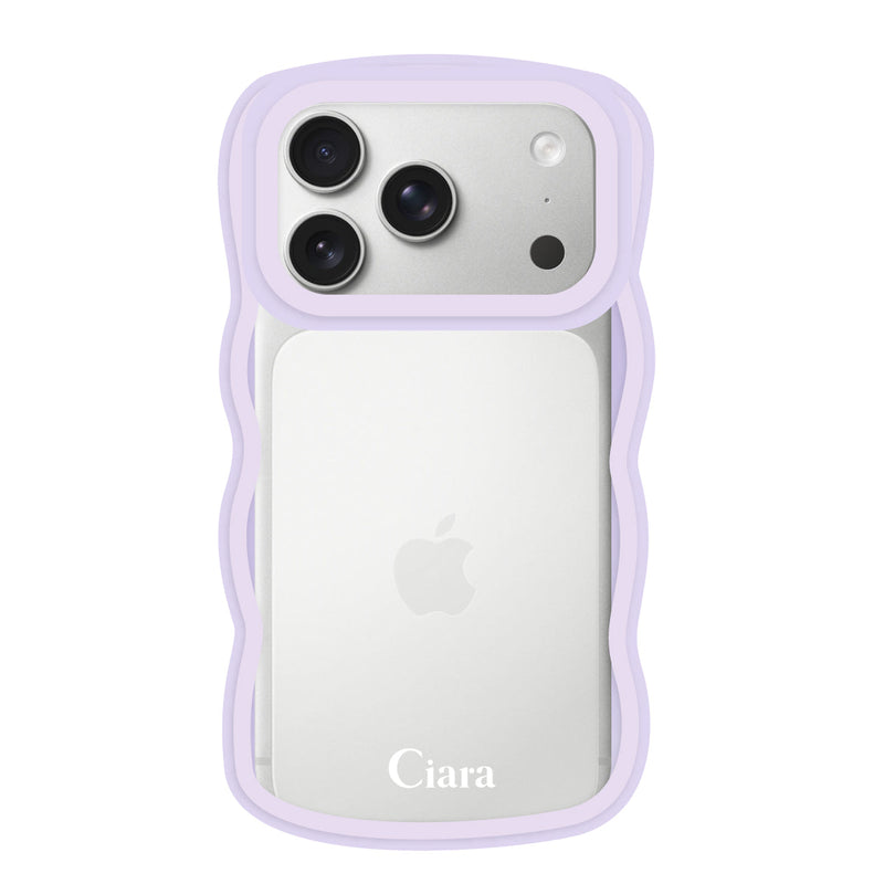 iPhoneケース ウェーブフレーム クリアケース ロゴ