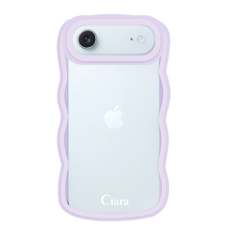 iPhoneケース ウェーブフレーム クリアケース ロゴ