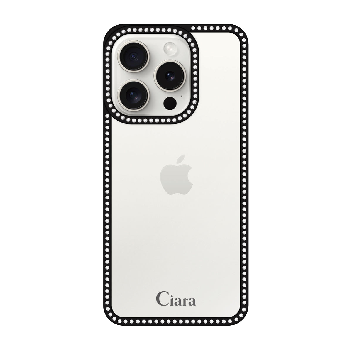 iPhoneケース】 ラインストーンフレームクリア LOGO(ロゴ) | iPhone