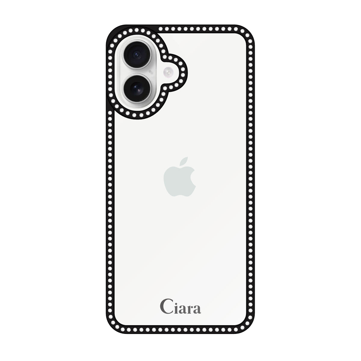 iPhoneケース】 ラインストーンフレームクリア LOGO(ロゴ) | iPhone