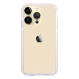 iPhone14Pro クッションバンパー 耐衝撃クリアケース ロゴ ピンク