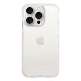 iPhone15ProMax クッションバンパー 耐衝撃クリアケース ロゴ ピンク