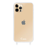 iPhone11Pro ストラップクリアケース ロゴ ホワイト