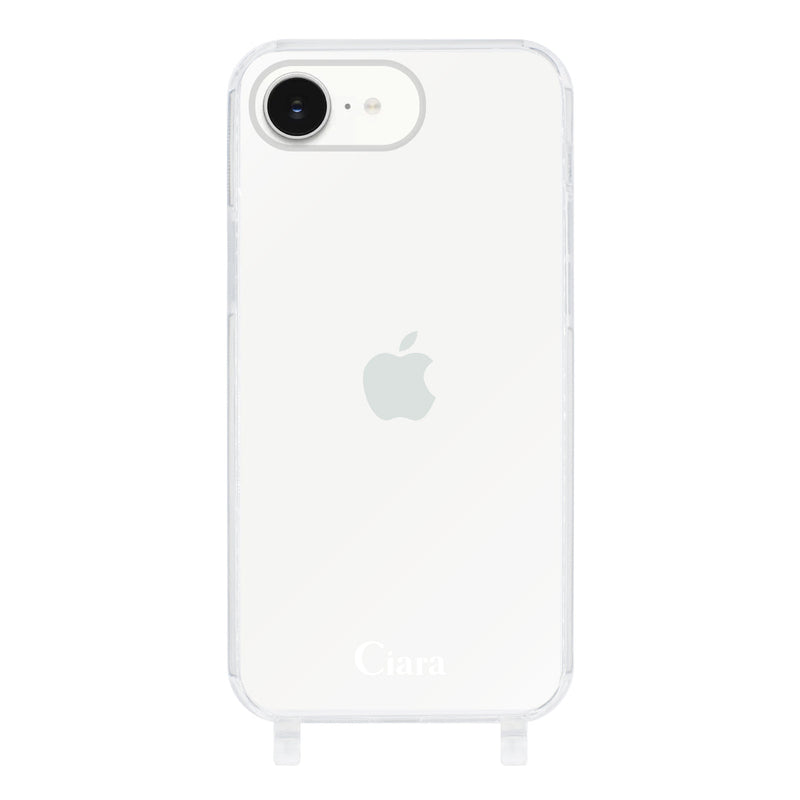 iPhoneケース  ストラップクリアケース ロゴ