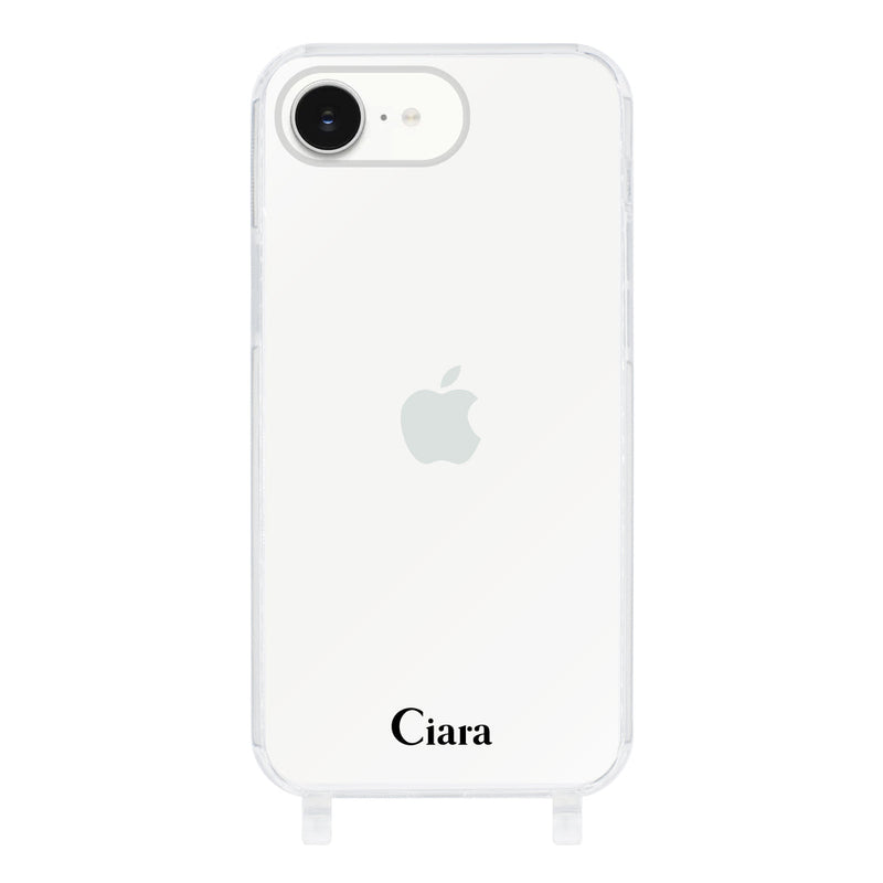 iPhoneケース  ストラップクリアケース ロゴ
