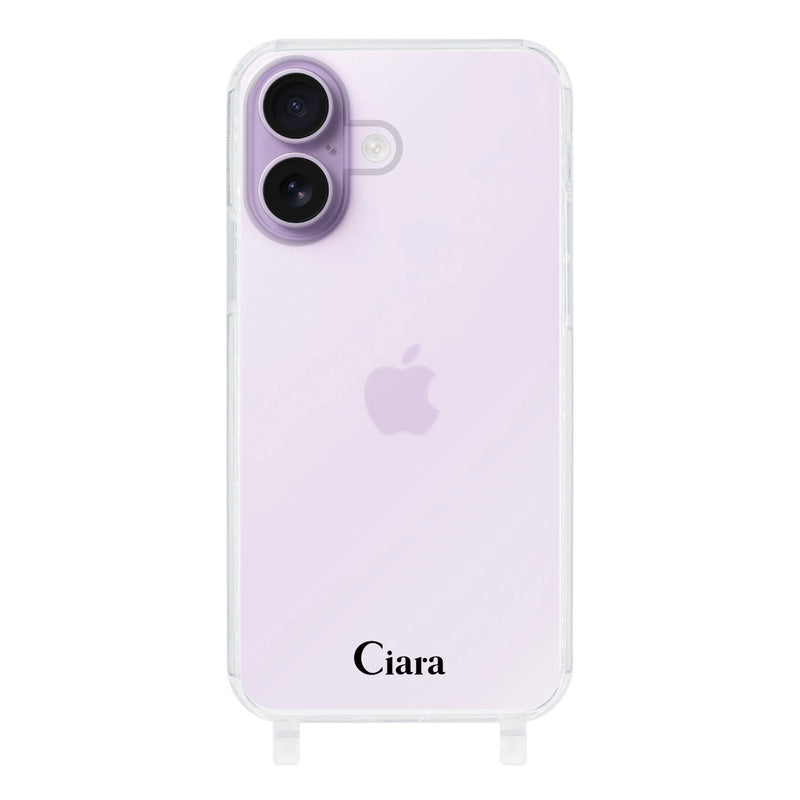 iPhoneケース  ストラップクリアケース ロゴ