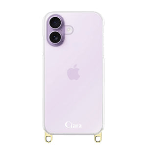 iPhoneケース  2WAYストラップクリアケース ロゴ