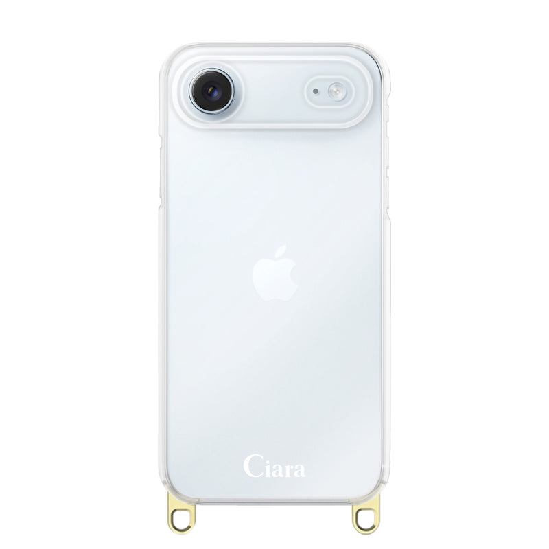 iPhoneケース  2WAYストラップクリアケース ロゴ