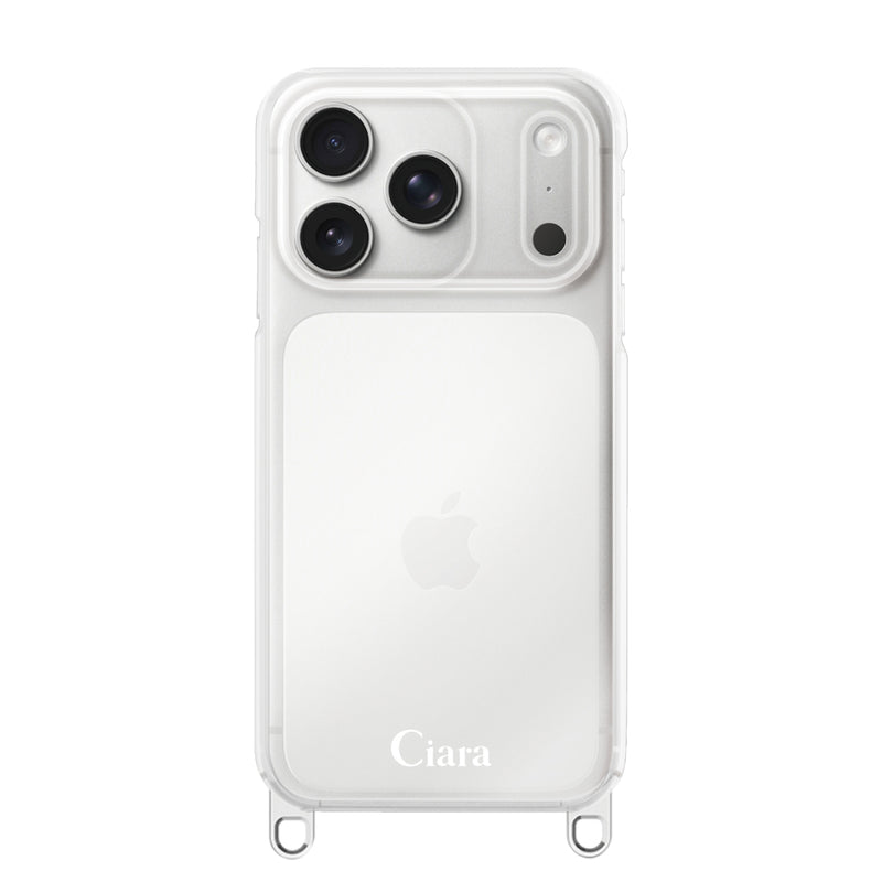 iPhoneケース  2WAYストラップクリアケース ロゴ
