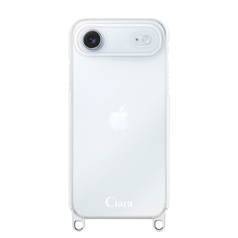 iPhoneケース  2WAYストラップクリアケース ロゴ