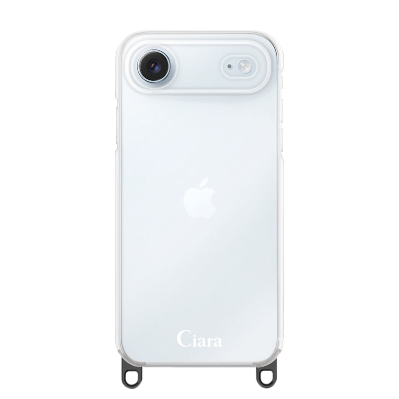 iPhoneケース  2WAYストラップクリアケース ロゴ