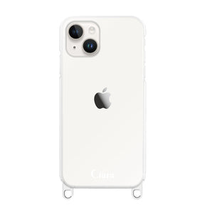 iPhone14 ストラップクリアケース ロゴ クリア