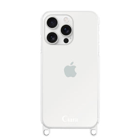 iPhone16ProMax ストラップクリアケース ロゴ クリア