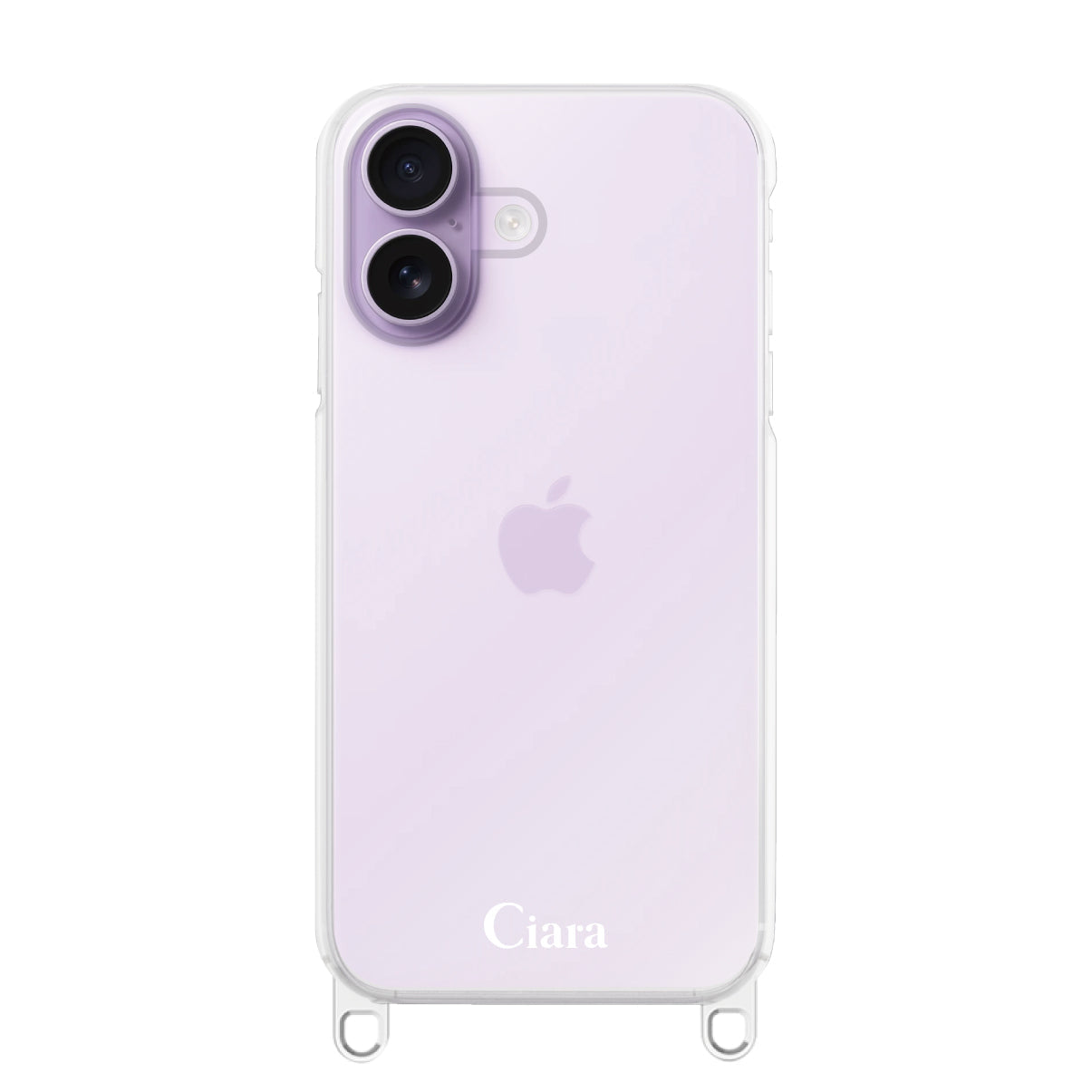 iPhone17 ストラップクリアケース ロゴ クリア