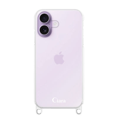 iPhoneケース  2WAYストラップクリアケース ロゴ