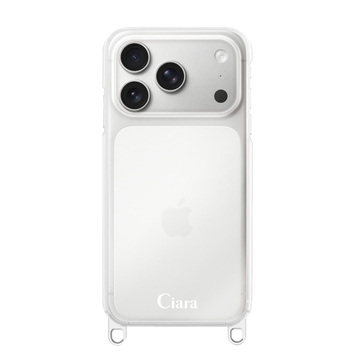 iPhone17Pro ストラップクリアケース ロゴ クリア